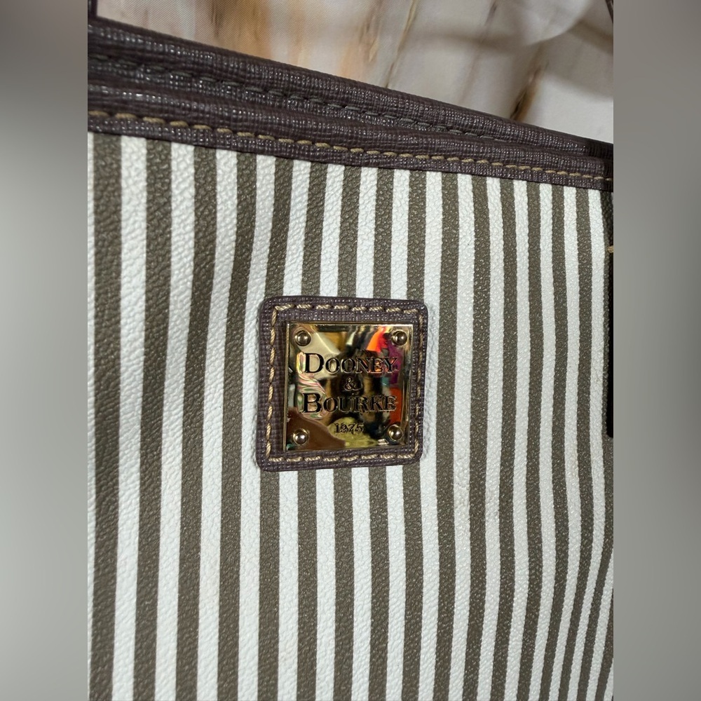 Dooney & Bourke Striped Tote Purse Bag